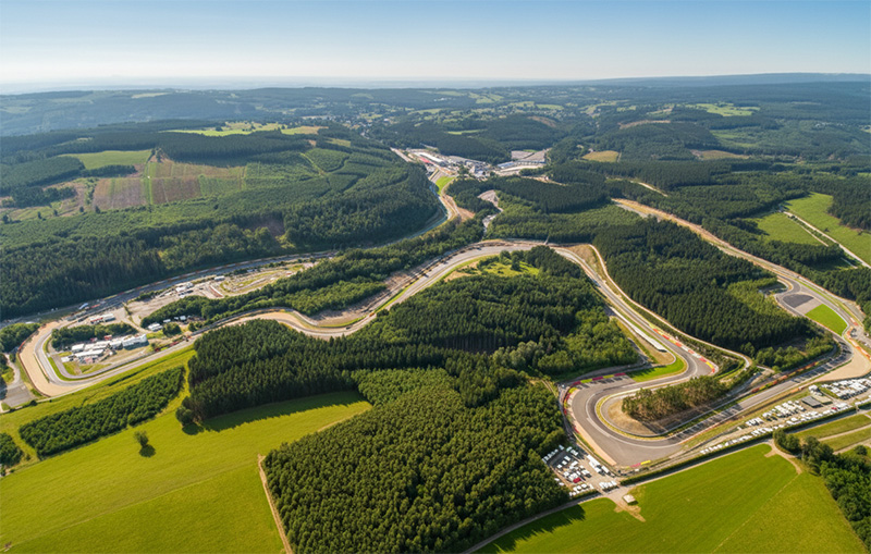 Circuit de Spa-Francorchamps dans les Ardennes belges